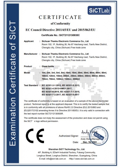 RoHS certificate--CE