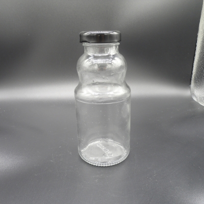 Botella de vidrio de jugo
