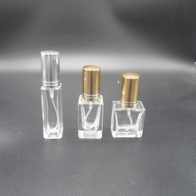 Botella de vidrio de perfume rectangular cuadrado de 10 ml
