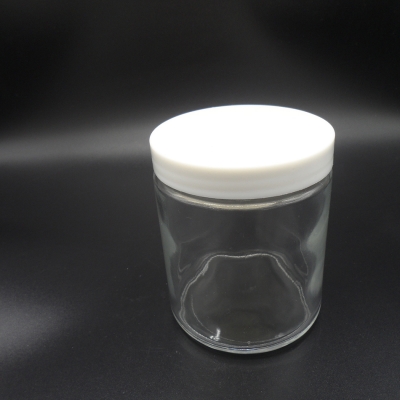White screw cap cylinder jar