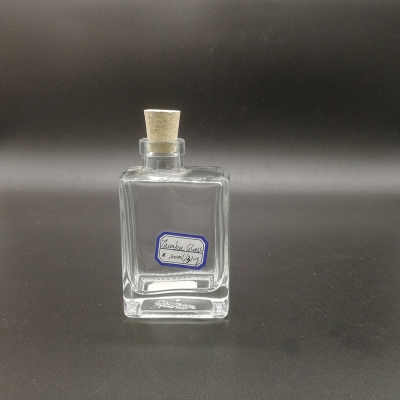 Impresión de aclimat de botella de vidrio de ginebra cuadrada de 200 ml