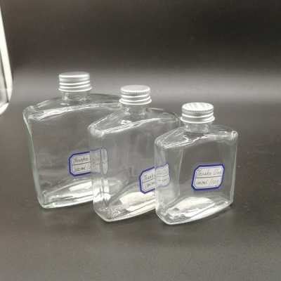 Flat square glass bottle series 100ml 180ml 250ml